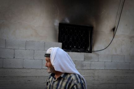 La maison incendiée par des extrémistes juifs, qui se situe à Douma, près de Naplouse. Crédit: Flash90