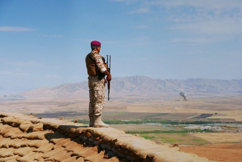 Scène du film "Peshmerga" de Bernard-Henri Lévy. 