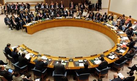 NEW YORK, 30 août (Xinhua) -- Les représentants participent à une réunion du Conseil de sécurité de l'ONU au siège de l'ONU à New York, le 30 août 2012. La réunion a été convoquée par la France, qui assume la présidence tournante du Conseil pendant ce mois-ci. Fin