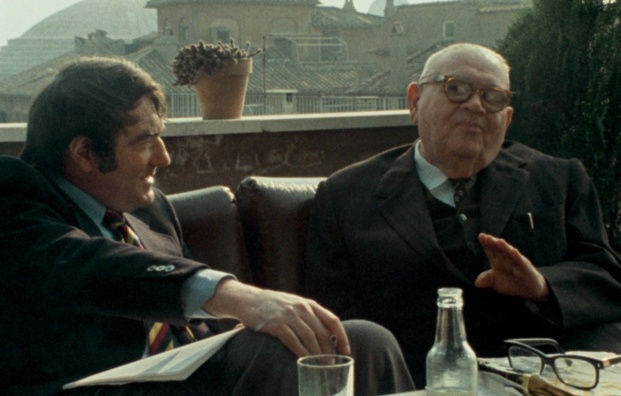 Claude Lanzmann (à gauche) aux côtés de Benjamin Murmelstein, en 1975