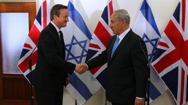 David Cameron and Binyamin Netanyahu in Jerusalem