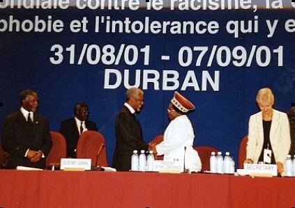 Le secrétaire général de l’ONU, Kofi Annan, à Durban