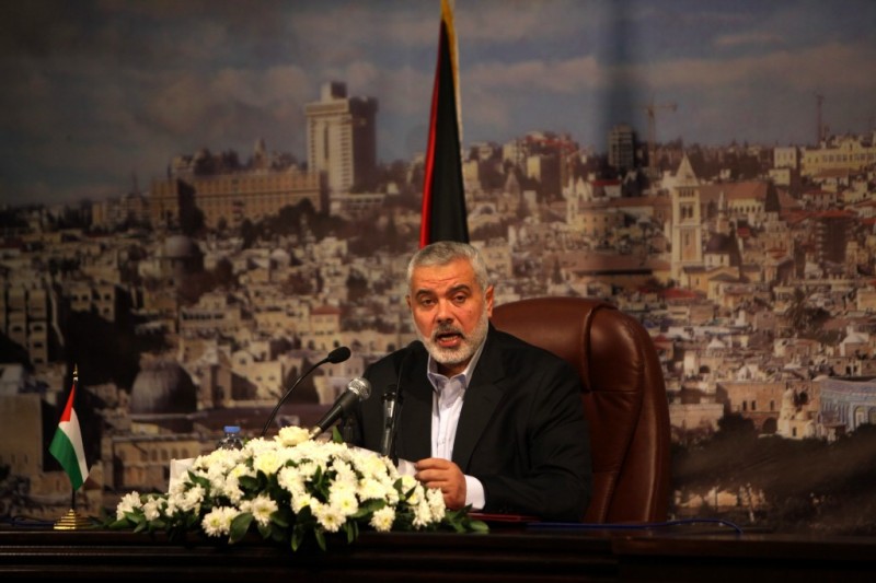 Le Premier ministre du Hamas, Ismail Haniyeh, en octobre 2013 à Gaza (Sipa/Fathi)