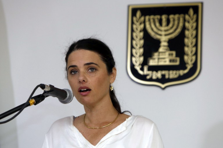  Ayelet Shaked Auteur / Source / Crédit : GALI TIBBON / POOL / AFP