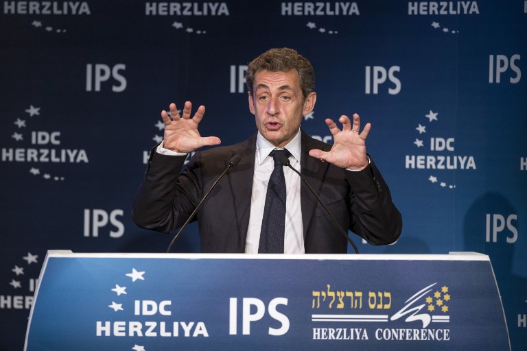 ISRAEL-FRANCE-DIPLOMACY-ECONOMY-CONFERENCE-SARKOZY