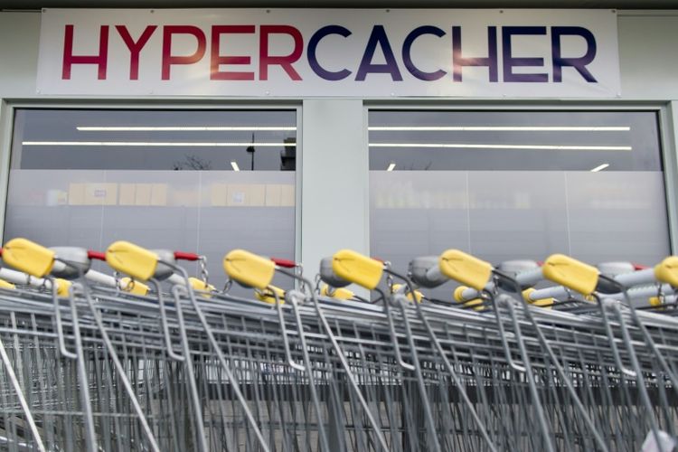 Le magasin Hyper Cacher à Paris le 15 mars 2015 (Photo Kenzo Tribouillard. AFP)
