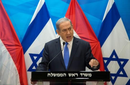 Le Premier ministre israélien Benjamin Netanyahu lors d'une conférence de presse le 14 juillet à Jérusalem (AFP/AHIKAM SERI)