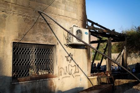 La maison incendiée à Douma – Crédit photo : FLash 90