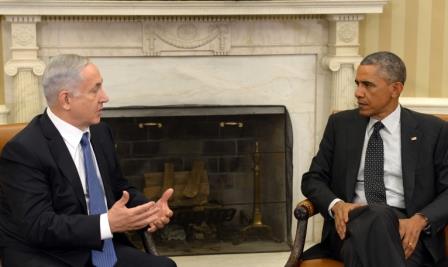 Rencontre entre le Premier ministre Binyamin Netanyahou et le président américain Barack Obama en 2014 – Crédit photo : Avi Ohayon/GPO