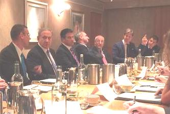 Le Premier ministre Binyamin Netanyahou en compagnie des leaders de la communauté juive britannique 