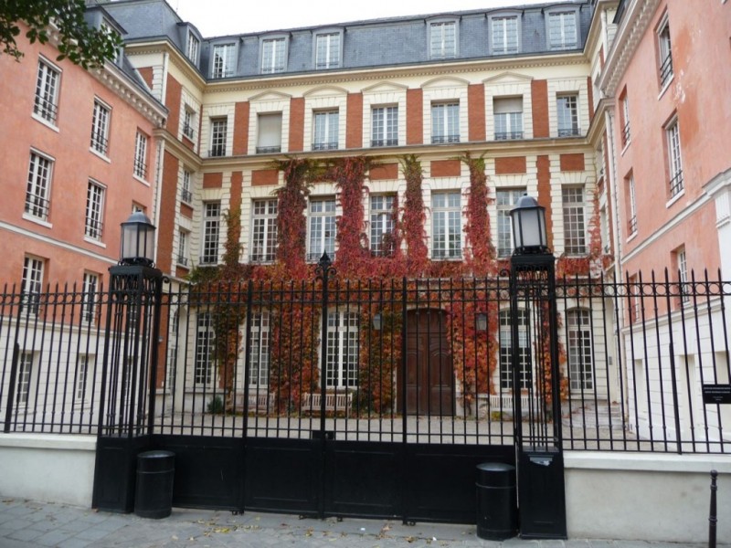 façade de l'Hôtel Duret de Chevry, Institut Historique Allemand, Paris 3e (75),  photo Alain Delavie