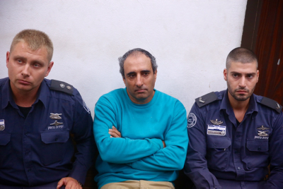 Hagaï Amir au tribunal de Tel Aviv le 28 octobre 2015  Crédit Flash90