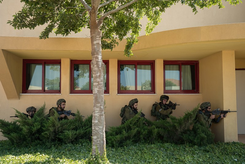 Les soldats pendant l’exercice