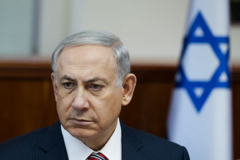 Benjamin Netanyahuà une réunion de son gouvernement à Jérusalem le 11 octobre 2015. (Crédit : Amit Shabi/POOL)