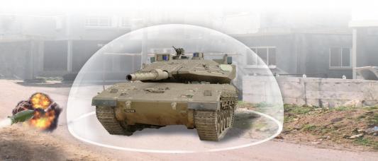 Le système "Trophée" crée un bouclier protecteur de 360 degrés autour du tank