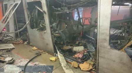 Photo publiée par un conducteur du métro - Crédit Twitter