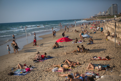 Plage de Tel Aviv Crédit: Miriam Alster/FLASH90