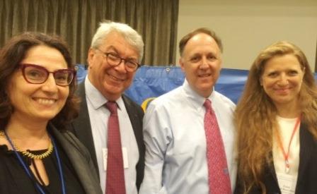 Rachel Rimmer, Jean-François Guthmann, Greg Schneider et Ilana Cicurel lors de la réunion du conseil de la Claims Conference.