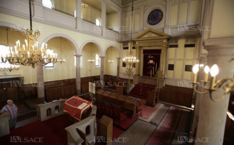 La synagogue de Colmar, rue de La cigogne ; des visites guidées y seront proposées le 4 septembre, l’après-midi.Photo L’Alsace