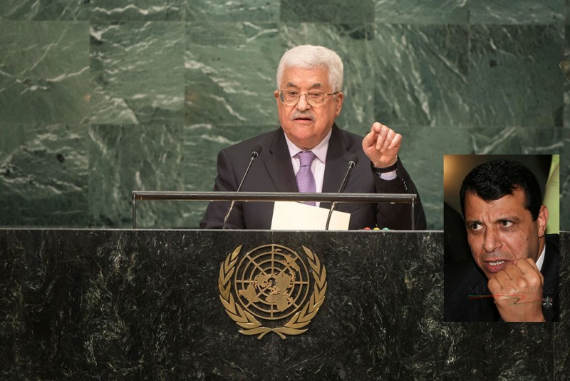 Lorsque le Président de l'Autorité palestinienne s'est adressé à l'Assemblée générale des Nations Unies le 22 septembre 2016, il n'a pas raconté aux dirigeants du monde que ses frères arabes font pression sur lui pour qu'il introduise des réformes majeures dans son parti du Fatah et qu'il permette à certains de ses dirigeants qui en ont été expulsés, y compris son rival Mohamed Dahlan (en médaillon), de revenir.