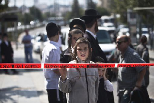 A Jérusalem, le 8 octobre 2015, après une agression au couteau d'un Israélien par un Palestinien © REUTERS - Nir Elias 