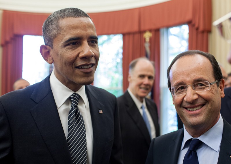 Barack Obama a-t-il prevu une autre trahison d'Israël lors de la conférence organisée à Paris par le président français François Hollande la semaine prochaine ? Photo: Obama et Hollande à Washington, le 18 mai 2012. (Source de l'image : Maison Blanche)